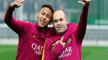 "Neymar é uma máquina de jogar futebol", diz Andrés Iniesta