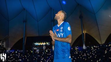 Neymar é apresentado à torcida do Al-Hilal: "impressionado e muito feliz"