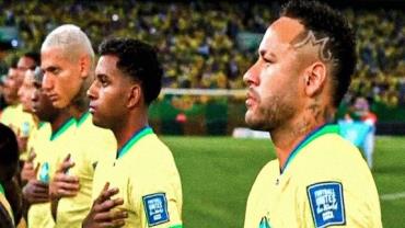 Após empate com a Venezuela, Neymar é atingido por saco de pipocas