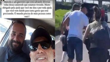 Após ser socorrido em enchente, Renato Gaúcho agradece homem que o socorreu: "Um Guerreiro"