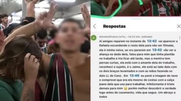Flagra de "traição" em jogo do Fluminense viraliza e tem reviravolta; entenda