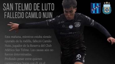 Jogador morre aos 18 anos durante cirurgia no joelho