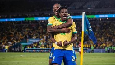Com doblete de Estêvão e Rodrygo, Brasil vence a Coreia do Sul por 5 a 0