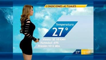 Temperatura sobe com 'moça do tempo' da TV mexicana