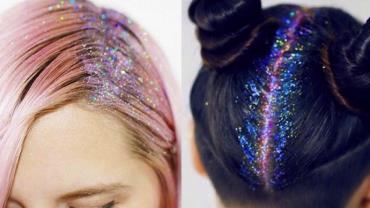 Glitter na raiz é a nova tendência para os cabelos