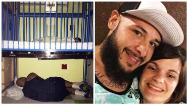 Foto de pai dormindo debaixo do berço do filho no hospital viraliza na web