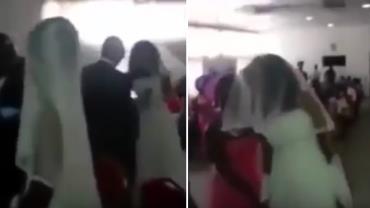 Amante invade casamento usando vestido igual ao da noiva