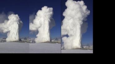 Vídeo surpreendente mostra momento em que fonte entra em erupção nos Estados Unidos