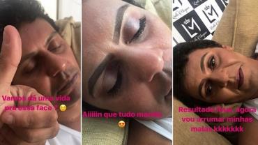 Mulher faz sucesso após maquiar o marido enquanto ele dormia