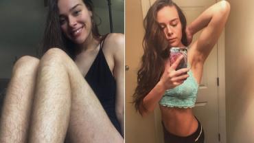 Blogueira mostra mudanças após passar um ano sem se depilar
