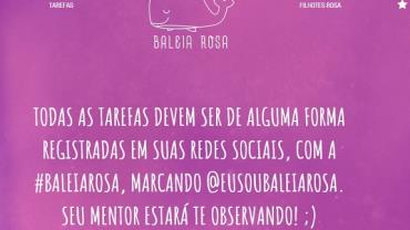 Campanha Baleia Rosa usa redes sociais para incentivar boas ações