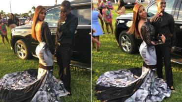 Jovem usa vestido de formatura para fazer tributo a negros mortos pela polícia nos EUA