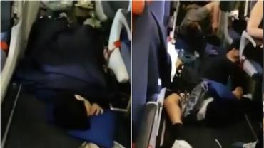 Passageiros ficam feridos e homem sofre fratura na espinha após turbulência em voo