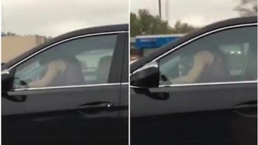 Casal é filmado fazendo sexo dentro de carro em movimento
