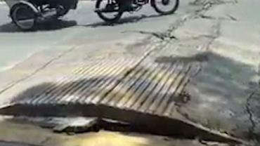 Estrada é filmada 'respirando' após terremoto no México