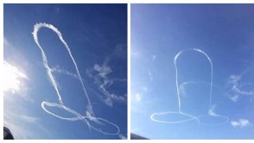 Marinha dos EUA pede desculpas após piloto desenhar pênis no céu