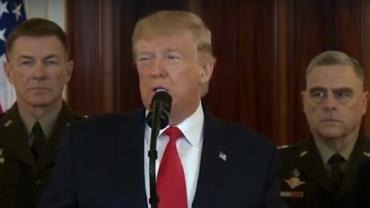 Trump discursa sobre crise internacional com o Irã