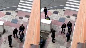 Vídeo mostra policial dando "bronca" em espanhol que desrespeitou quarentena por conta do coronavírus