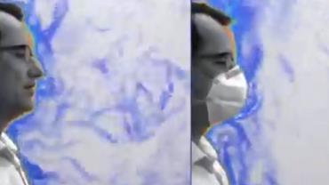 Vídeo mostra a eficácia das máscaras na prevenção da Covid-19