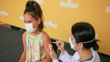 Estado de SP ultrapassa 1 milhão de crianças vacinadas contra Covid-19