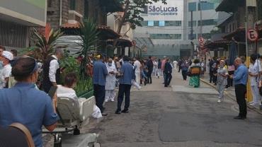 Hospital do RJ é atingido por incêndio e pacientes são retirados do local com urgência