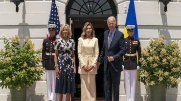 Jill Biden recebe primeira-dama ucraniana na Casa Branca