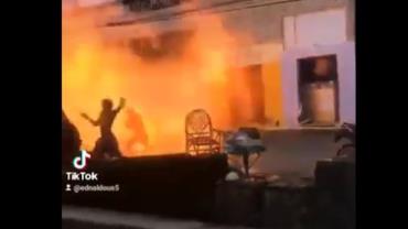 Explosão causada por vazamento de gás atinge moradores de Recife, PE