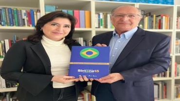 Simone Tebet fará parte do desenvolvimento social na transição de governo, anuncia Alckmin