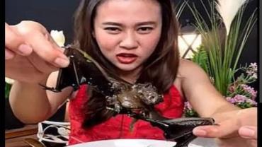 Influencer é presa após publicar vídeo tomando sopa de morcegos