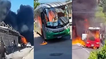 Ônibus em área atingida por incêndios no Rio têm 90% de normalização