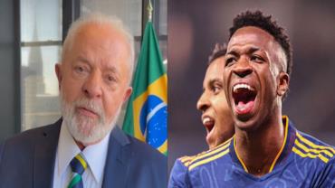 Lula se manifesta após novo ataque racista contra Vini Jr.