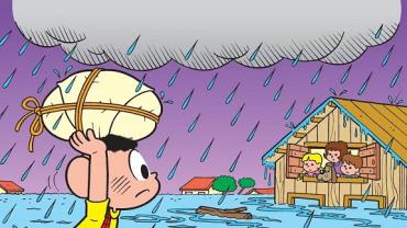 Turma da Mônica coloca Cascão na água em campanha para ajudar vítimas das enchentes no RS