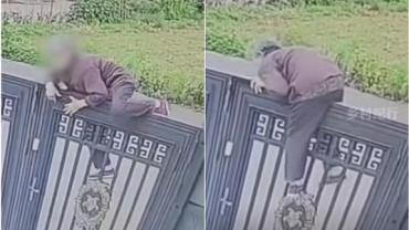 Vídeo: Idosa de 92 anos escala portão para escapar de asilo