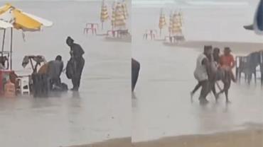 Duas pessoas são atingidas por raio em praia do litoral de SP; Confira