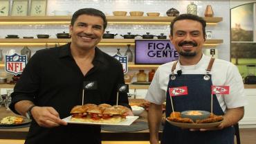 Edu Guedes entra no clima do Super Bowl e ensina a preparar pratos típicos da culinária americana