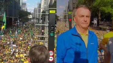 Ex-presidente Bolsonaro participa de manifestação na Avenida Paulista
