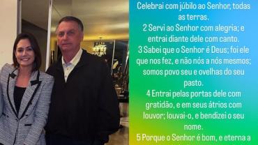 Michelle Bolsonaro faz postagem com passagem bíblica após julgamento no STF