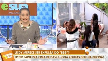 Sonia Abrão comenta atitude de Leidy em briga com Davi no BBB24: "jogo sujo"