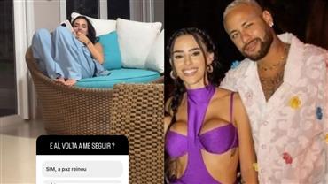 Neymar posta vídeo com Bruna Biancardi e faz pedido a ex: "Volta a me seguir"