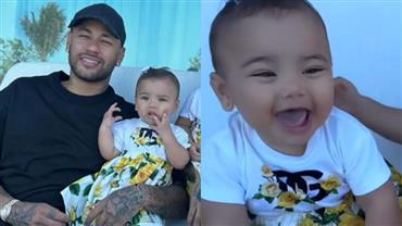 Mavie, filha de Neymar Jr, aparece em fotos usando look de grife internacional