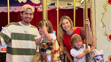Virginia e Zé Felipe fecham parque de diversões para família
