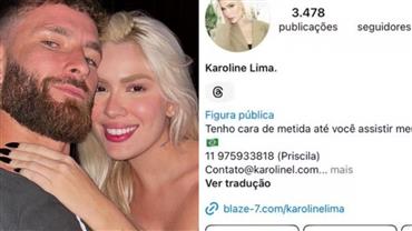 Noiva de Leo Pereira, Karoline Lima, tem perfil nas redes derrubado