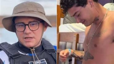Rancho do Maia: Humorista dá beijo em órgão genital de influenciador