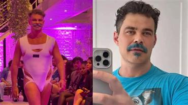 Ex-ator da Globo aparece com visual ousado e provocante em desfile