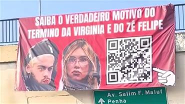 Separação de Virgínia e Zé Felipe vira anúncio nas ruas de São Paulo