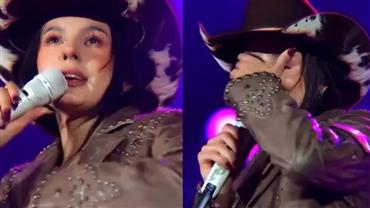 Ana Castela cai no choro durante show e desabafa: "Não estou aguentando mais"