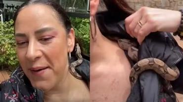 Criadora de dez cobras, Silvia Abravanel relembra ataque: "Sangrou muito"
