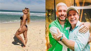 Ginasta Flávia Saraiva surge em clique com filho de Túlio Maravilha; veja a foto