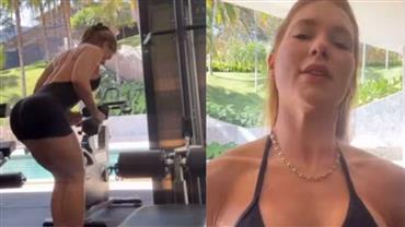 "Boraaa", diz Virginia treinando de look fitness e ao som do funk