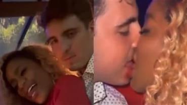 Flagra: Cariúcha é vista aos beijos com filho de Gugu Liberato em festa; veja vídeo